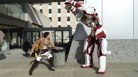 My Eren Jaeger and someone's armored Titan cosplay. Eren Jaeger, Winter ...