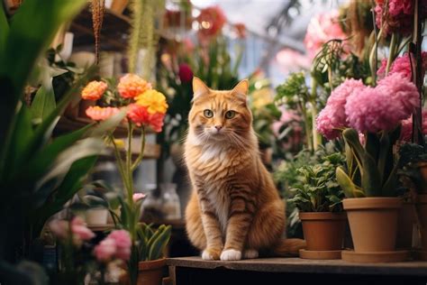 Cat flower animal mammal. AI | Free Photo - rawpixel