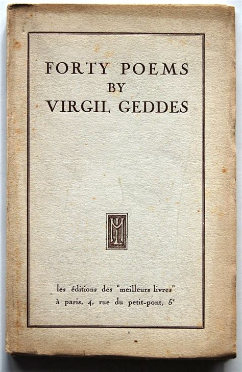 Forty Poems by Geddes, Virgil: Near Fine Soft cover (1926) 1st Edition ...