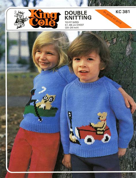 Vintage Children Sweater / Jumper With Motif - Etsy UK | Baby cardigan knitting pattern ...