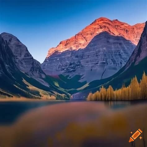 Modern interpretation of maroon bells in aspen