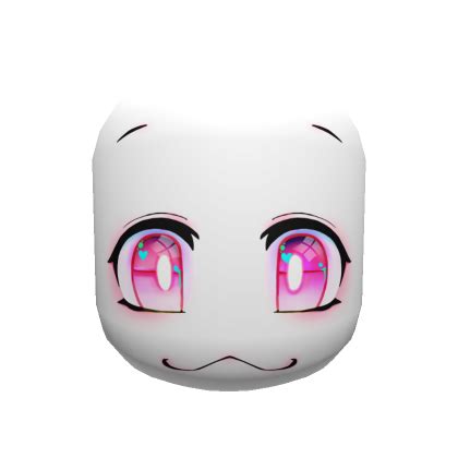 Cute Pink Eyes Neko Anime Face | Roblox Item - Rolimon's