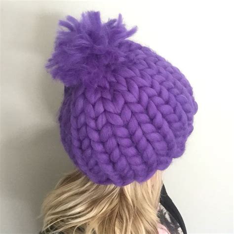 Set Ultra Chunky Hat with Pom Pom and Cowl Wedgewood Blue | Etsy | Pom pom hat, Pom pom, Extreme ...