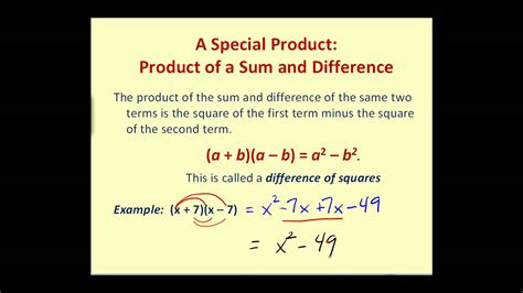 Special Polynomial Products - YouTube