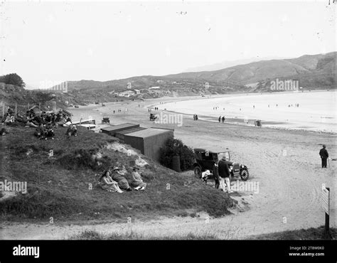 Titahi Bay beach, 1920s Stock Photo - Alamy