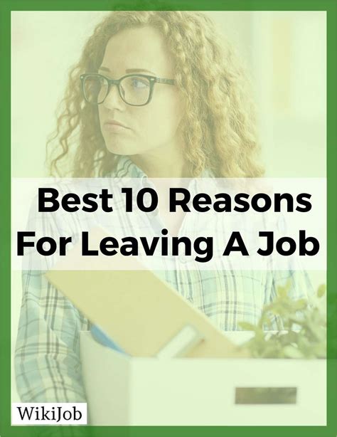 Reasons For Leaving A Job