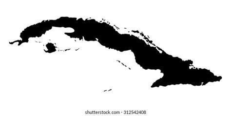 Outline Map Cuba Island Stock Vector (Royalty Free) 1804494718 ...