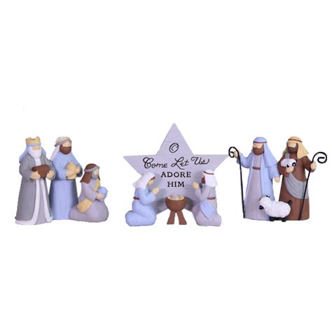 O Come Let Us Adore Him Nativity by Blossom Bucket: 3-piece Set - Deseret Book