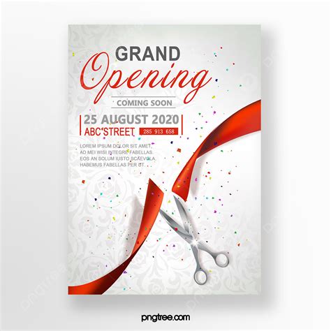 Grand Opening Red Ribbon Cutting Ceremony Invitation ...