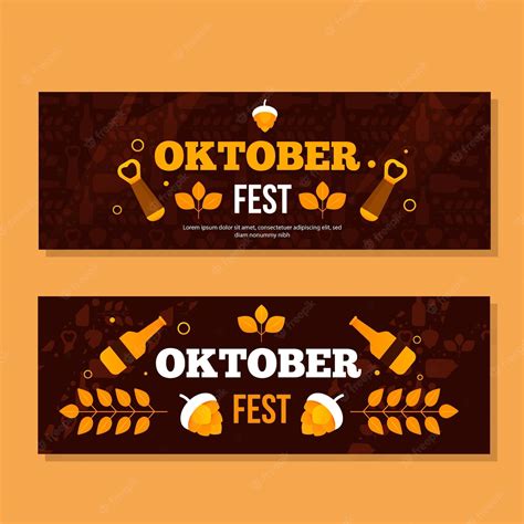 Free Vector | Flat design oktoberfest banners template