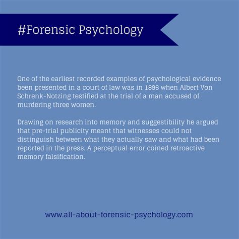 Forensic Psychology Information Guide