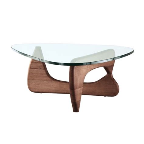 Plata Import Noguchi Glass Coffee Table with Wood Base SMC15009 | RONA