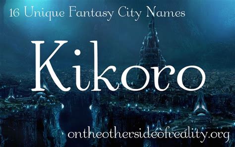 A fantasy book and writing blog. | Fantasy city names, Fantasy names ...