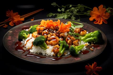 Premium AI Image | Chinese Food Plating