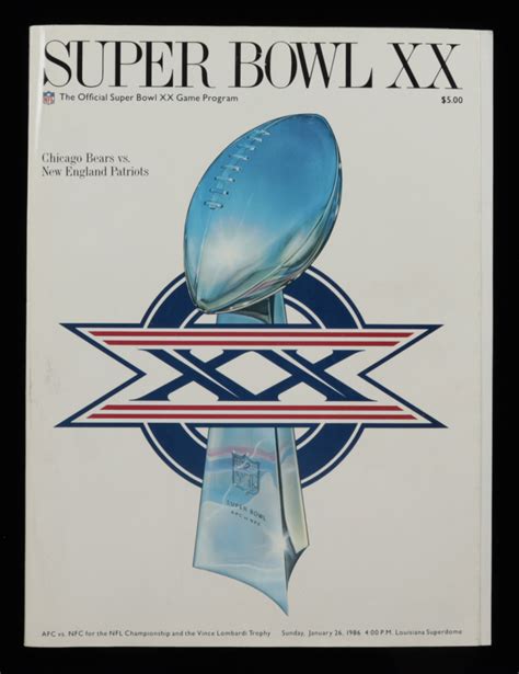 Bears Super Bowl XX Champions Program | Pristine Auction