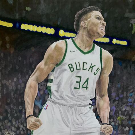 Giannis Antetokounmpo colored pencil portrait | Pencil portrait, Colored pencil portrait, Portrait