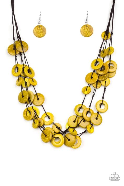 Paparazzi Necklace ~ Wonderfully Walla Walla - Yellow – Paparazzi Jewelry | Online Store ...