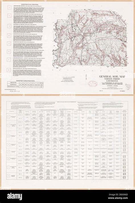 General soil map, Vernon Parish, Louisiana Stock Photo - Alamy