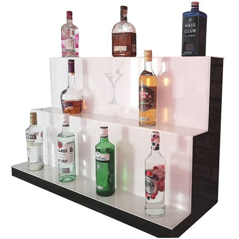 Bar Bottles Display LED Lighted Bar Stand Liquor Bottle Display Shelvi ...