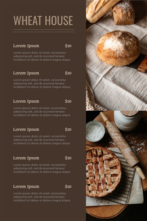 Bread Menu | Menu Template