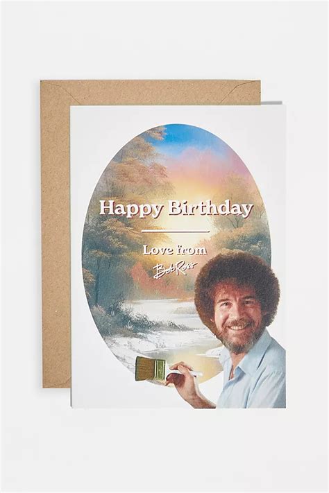 Bob Ross Birthday Card | Urban Outfitters UK