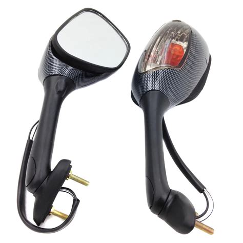 Aftermarket free shipping motorcycle accessories retroviseur moto Integrated Turn Signal Mirrors ...