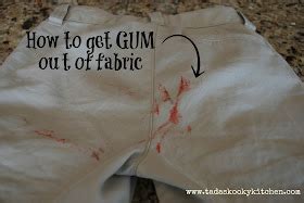 Tada's Kooky Kitchen: How to get GUM out of fabric