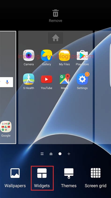 Inside Galaxy: Samsung Galaxy S7 Edge: How to Add or Remove Widgets in Home Screen in Android 6. ...