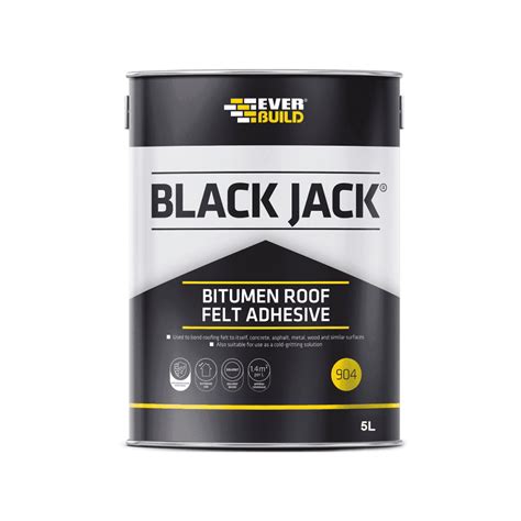 904 Black Jack Roof Felt Adhesive 2.5 - 5 Litre - Roofing from Build and Plumb Materials Online UK