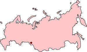 Map of Russia Depicting Omsk