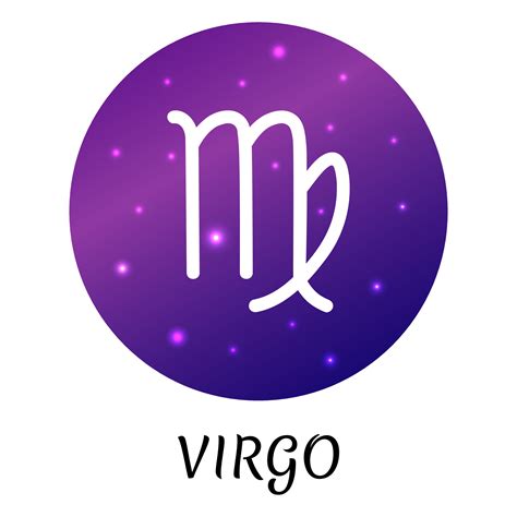 Zodiac sign Virgo isolated. Vector icon. Zodiac symbol with starry ...