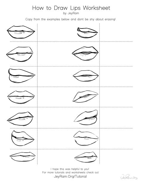 How to Draw Lips - JeyRam Drawing Tutorials