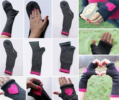 Wonderful DIY Fingerless Gloves From Socks