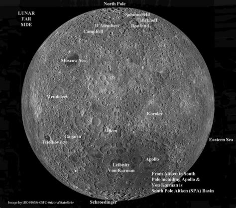 Labeled Map Of The Moon