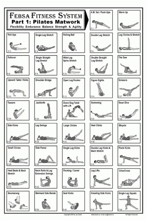 Pilates Exercise List - All Yoga Positions - AllYogaPositions.com #pilates #pilates # ...