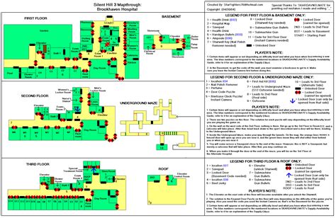 Silent Hill HD Collection Brookhaven Hospital Map Map for PlayStation 3 ...