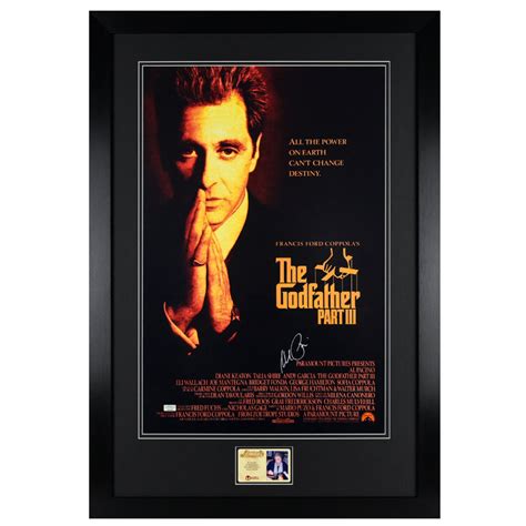 Al Pacino Autographed The Godfather: Part III 16x24 Movie Poster ...