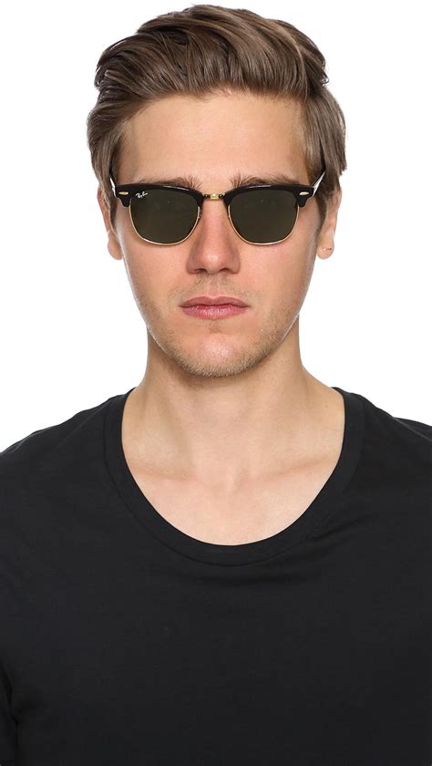 Ray-ban Clubmaster Classic Sunglasses in Black for Men | Lyst