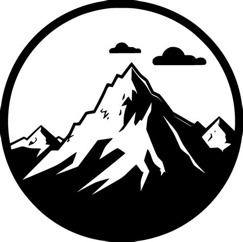 Mountain, Black and White Vector illustration 29191777 Vector Art at ...