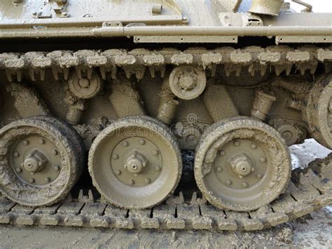 Tank Wheels With Drive Sprocket Stock Image - Image of muddy, operation: 49517065