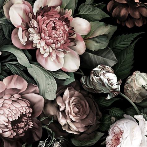 Dark Moody Floral Wallpaper | PixLith