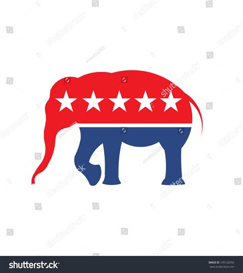 Republican Elephant Symbol Image. Vector Icon - 199128350 : Shutterstock