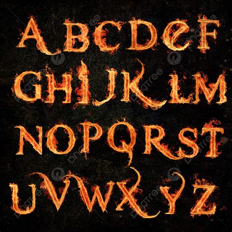 Alphabet Fonts Hd Transparent, Beautiful Fire Alphabet Entire Font With Layers, Alphabet ...