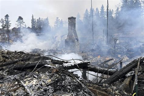 Fire destroys Minnesota's historic Lutsen Lodge on Lake Superior