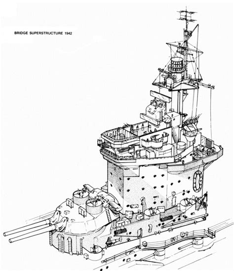 Hms Warspite Line Drawing