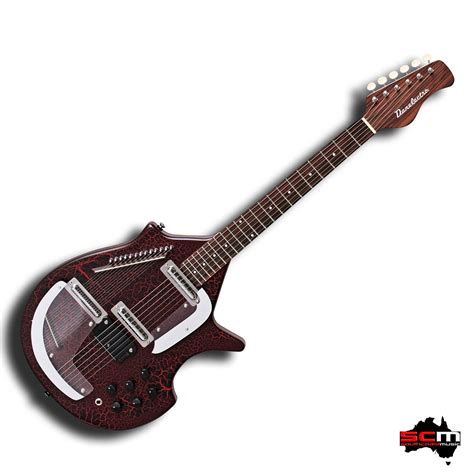 Danelectro Coral Electric Sitar Reissue Guitar - Red Crackle finish Pro ...