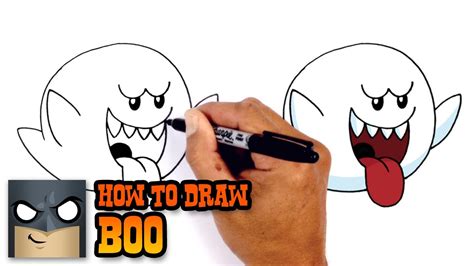 How to Draw Boo | Super Mario Bros - YouTube