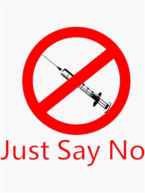 "Just Say No Campaign " Sticker for Sale by PaxWorkshop | Redbubble