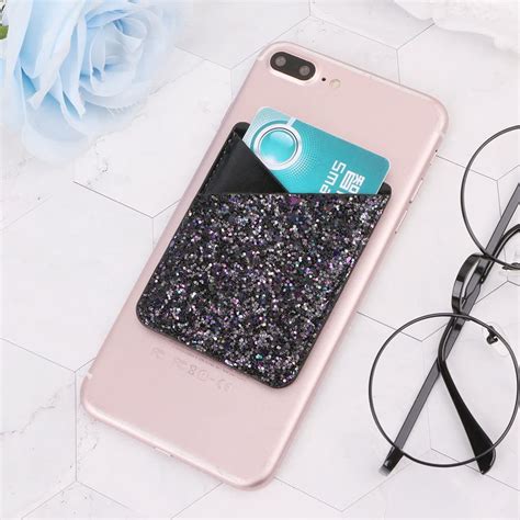 Fashion Mobile Phone ID Card Holder Wallet Credit Pocket Adhesive Sticker Luggage Portable ...