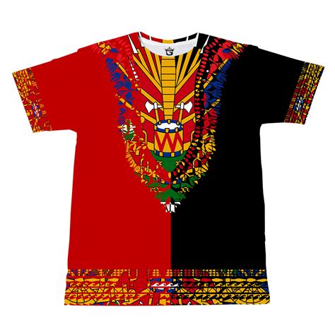 BLUE YELLOW TMMG HAITIAN FLAG DASHIKI DUAL COLORS